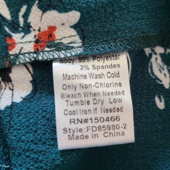 Fun2Fun Callum Tulip Sleeve Blouse, Dark Green - S - Picture 7 of 7